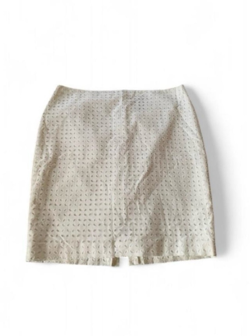 White Eyelet Pencil Skirt by Josephine